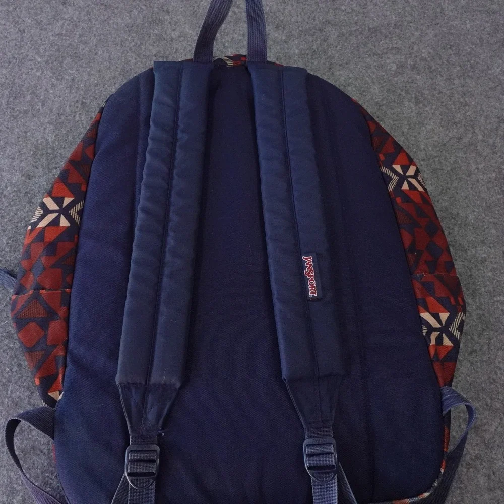 JanSport Digibreak Backpack Aztec Geometric Print Navy Rust JS00T50F Laptop Bag